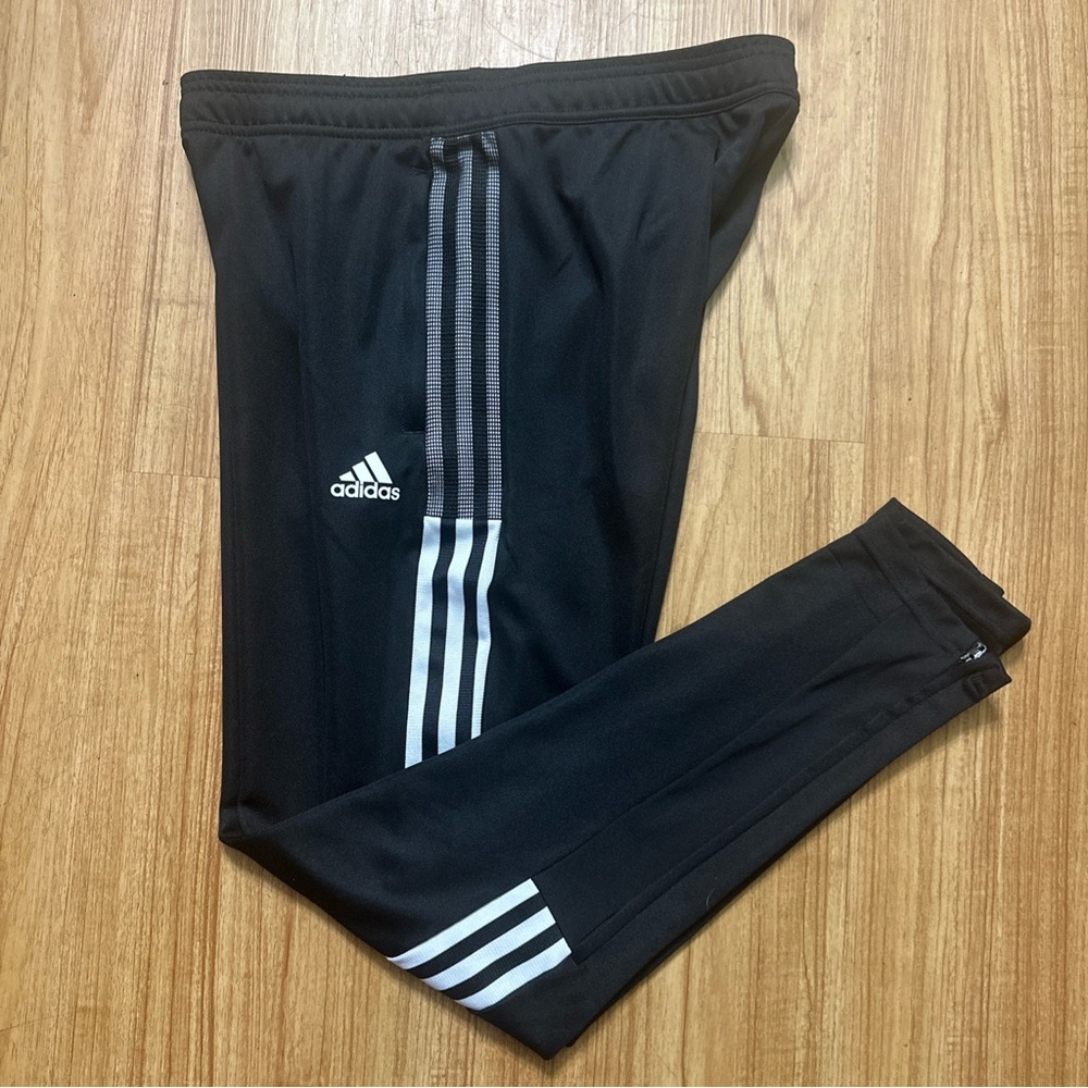 Adidas Womens M Black Aeroready Primegreen Pull On Athletic Running Track Pants